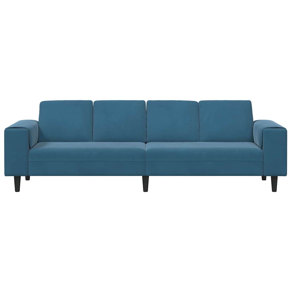 vidaXL Wohnzimmer Couch Blau 250 x 77 x 76 cm