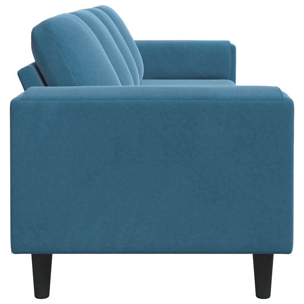 vidaXL Wohnzimmer Couch Blau 250 x 77 x 76 cm