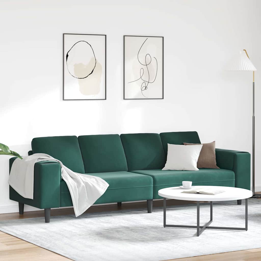 vidaXL Wohnzimmer Couch Blau 250 x 77 x 76 cm