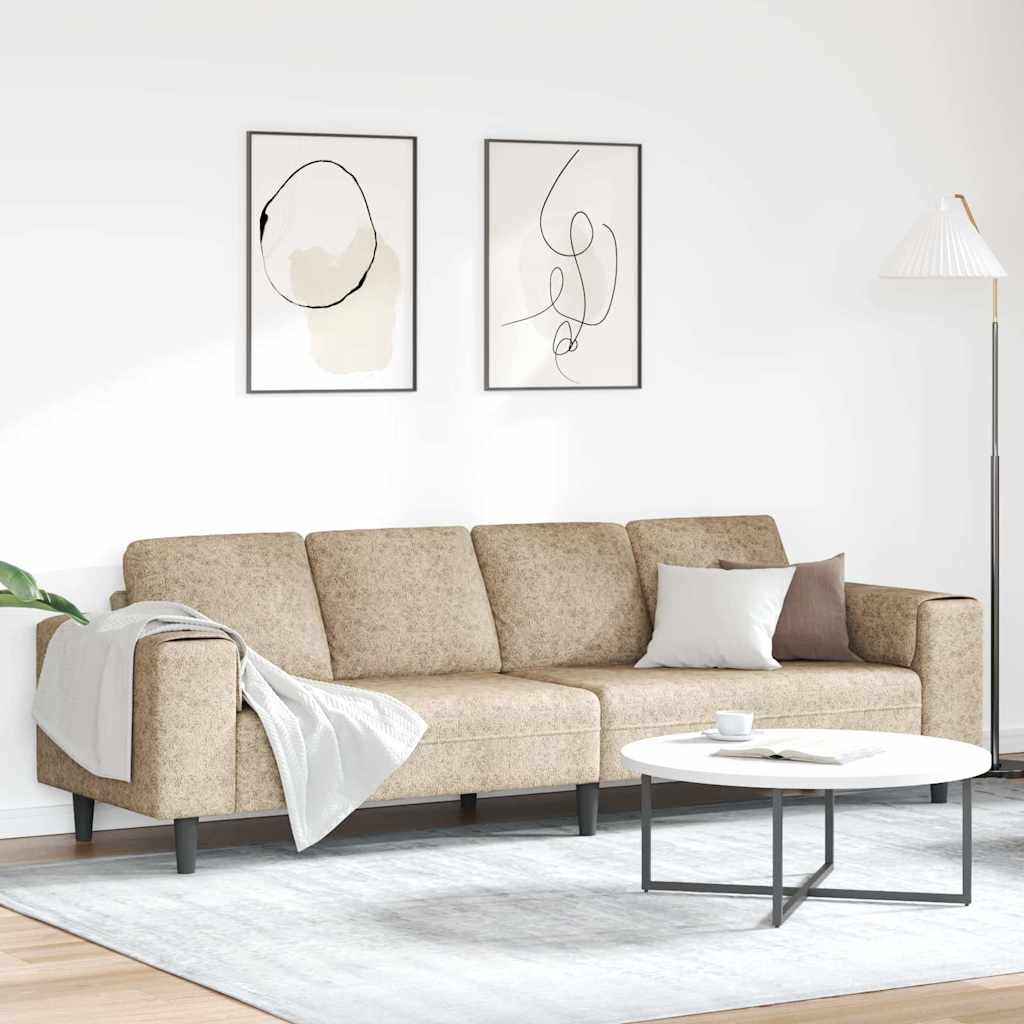 vidaXL Wohnzimmer Couch Hellgrau 250 x 77 x 76 cm