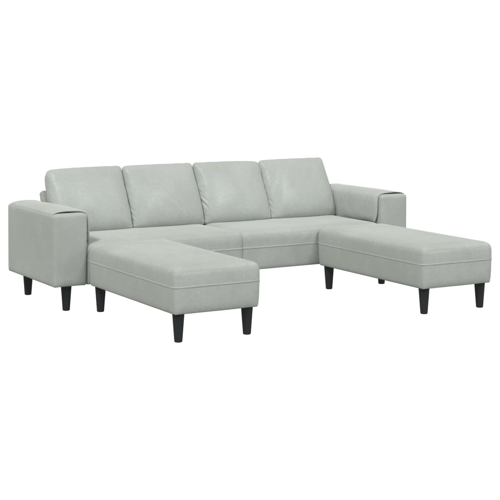 vidaXL Wohnzimmer Couch Blau 250 x 77 x 76 cm