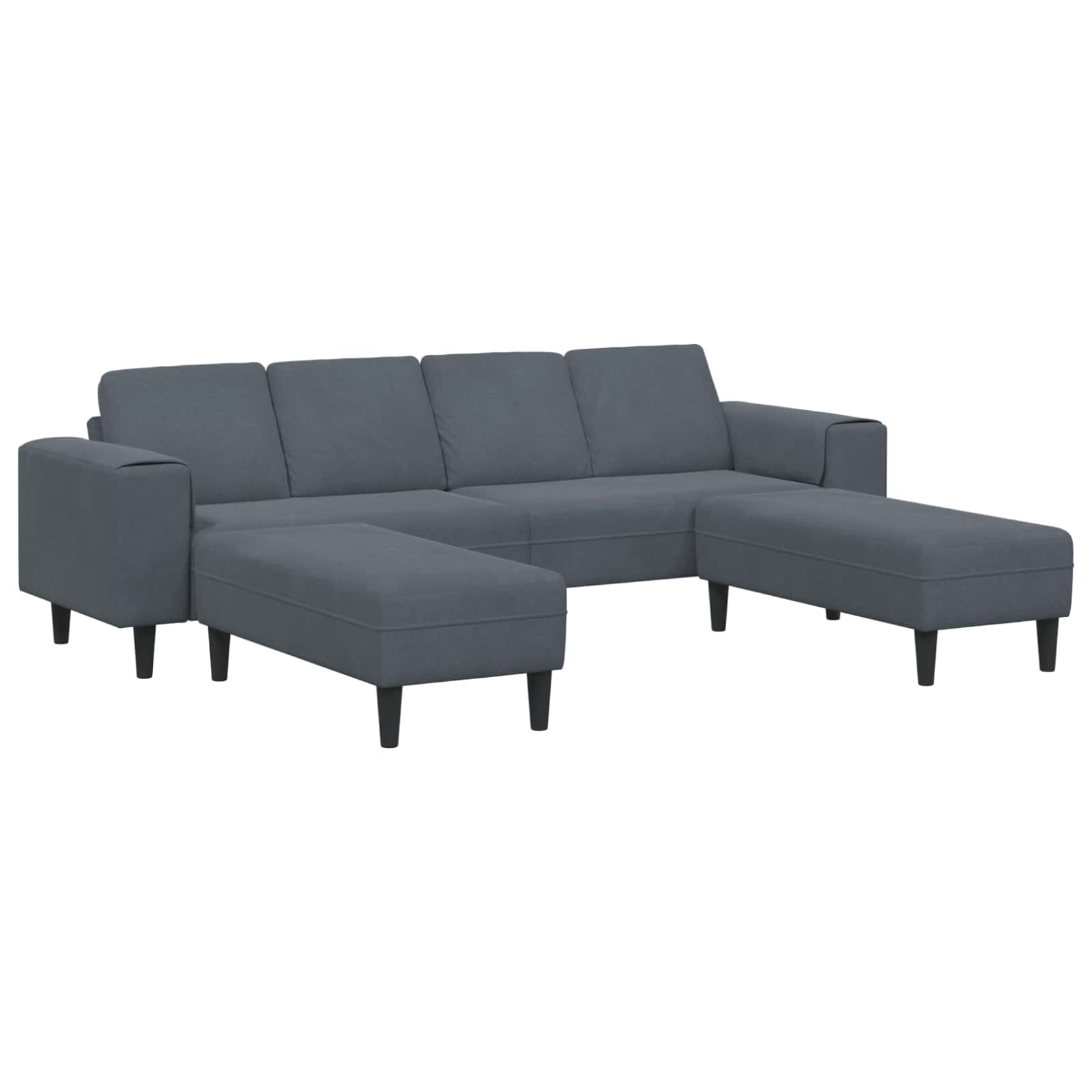 vidaXL Wohnzimmer Couch Blau 250 x 77 x 76 cm