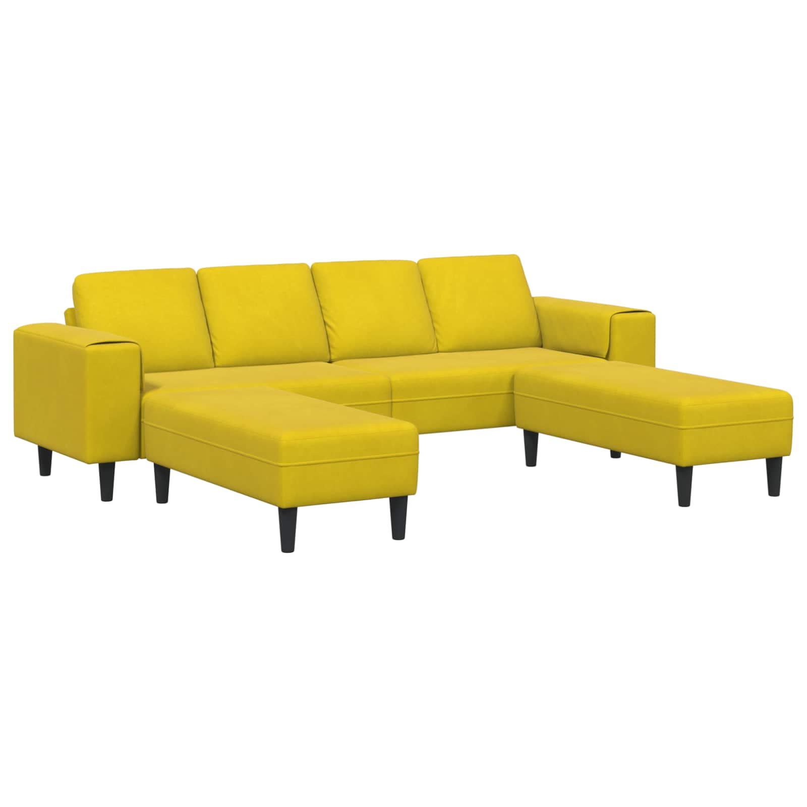 vidaXL Wohnzimmer Couch Blau 250 x 77 x 76 cm