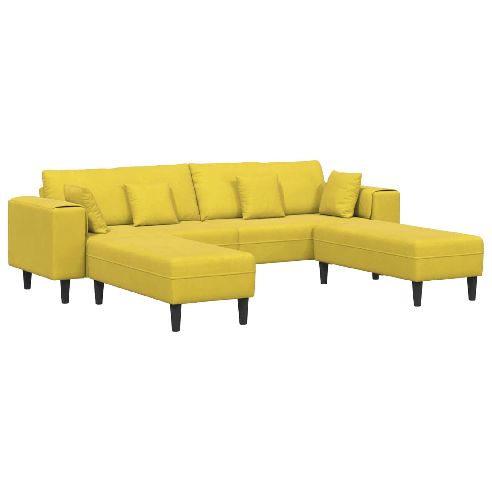 vidaXL Sofa mit Kissen Blau 250 x 77 x 76 cm Samt