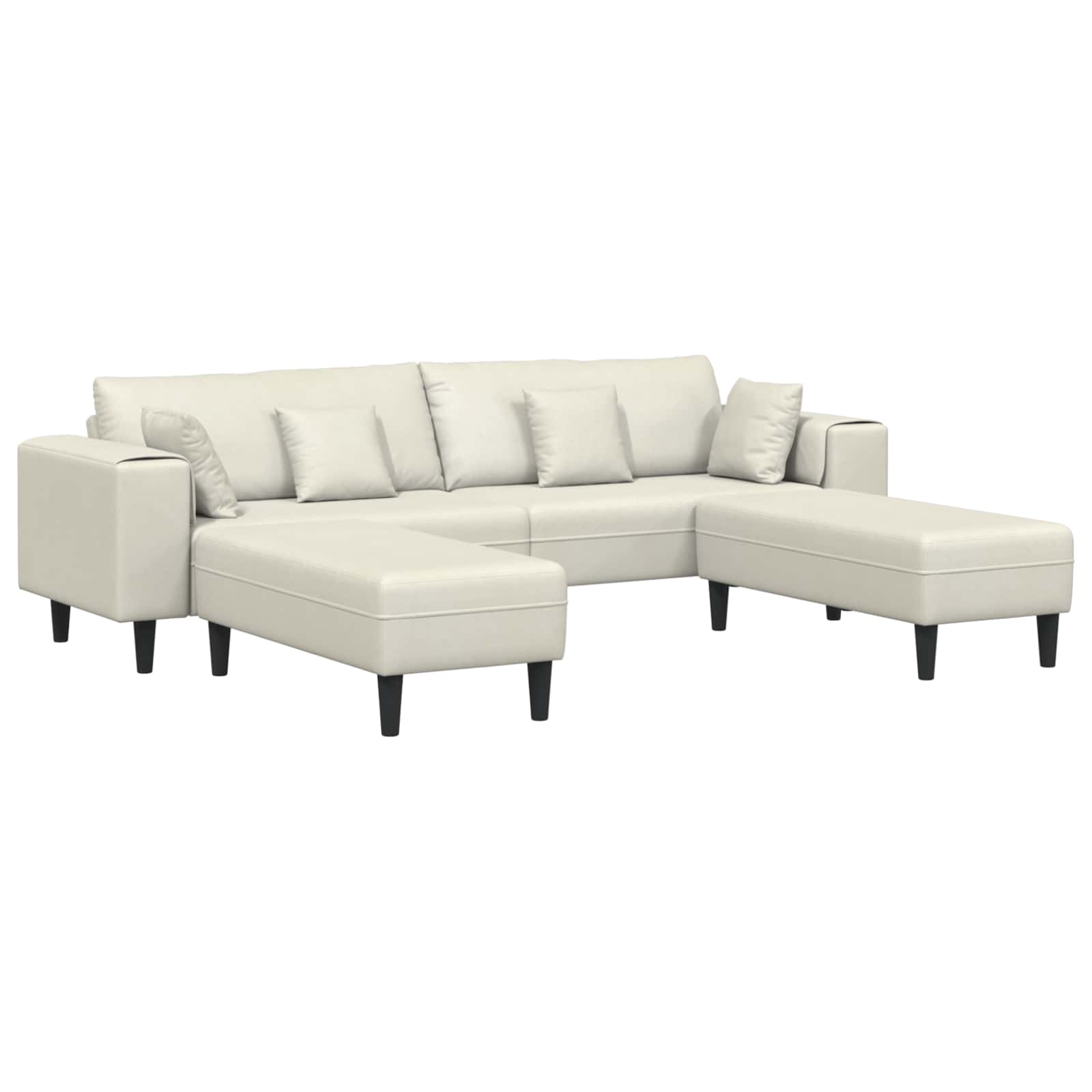 vidaXL Sofa mit Kissen Blau 250 x 77 x 76 cm Samt
