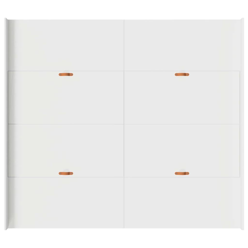 vidaXL Aufbewahrungsbettgestell Weiß 200 x 200 cm Holzwerkstoff