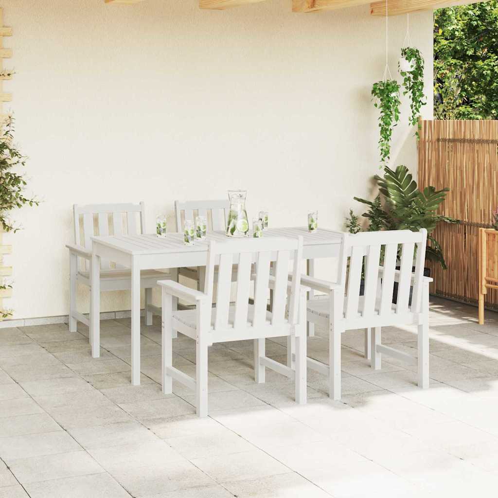 Gartenstuhl 4 pcs Weiß 65,5 x 59 x 88 cm Polyethylen