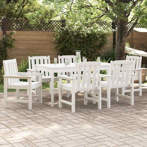Gartenstuhl 4 pcs Weiß 65,5 x 59 x 88 cm Polyethylen