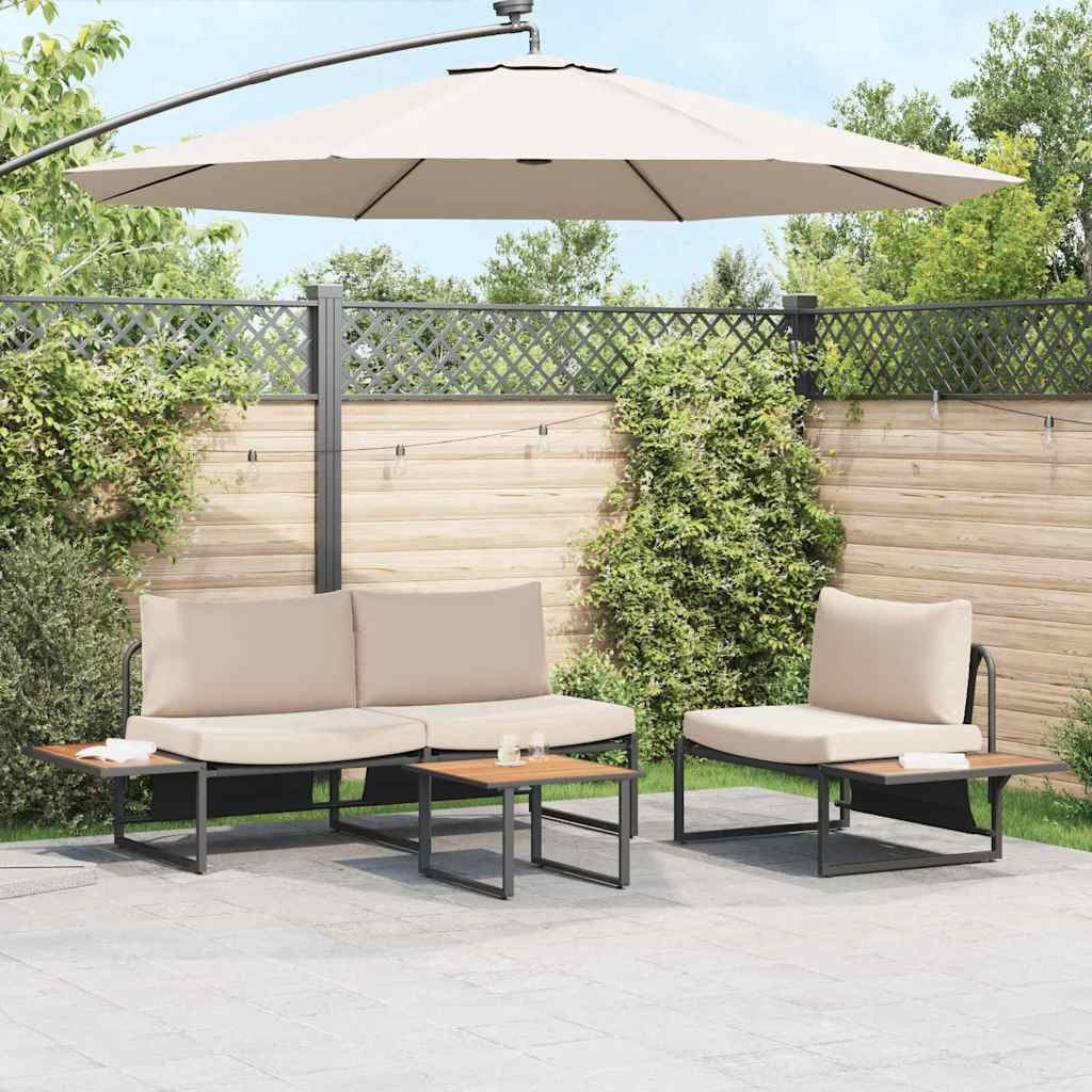 Garten Essgruppe 3 pcs Anthrazit Stahl