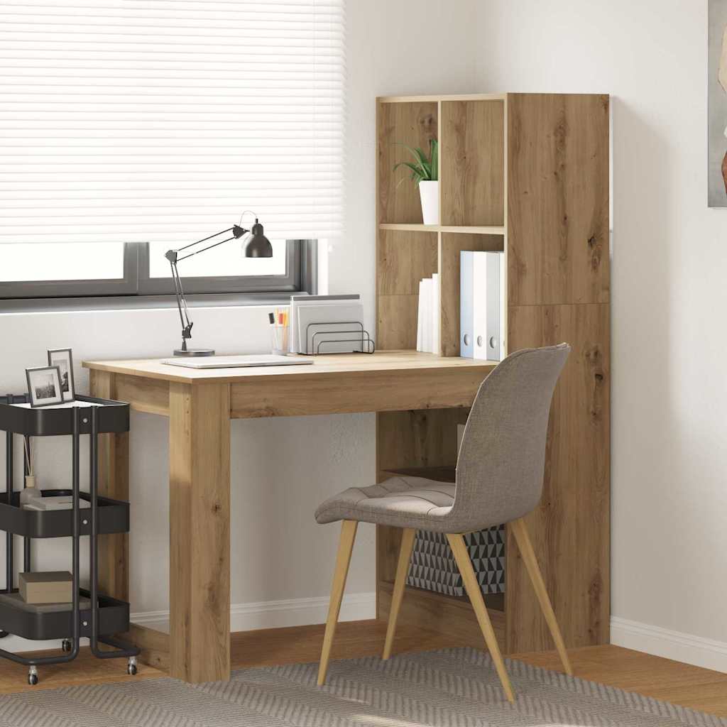 vidaXL Schreibtisch mit Regal Weiß 122 x 67 x 145 cm Holzwerkstoff