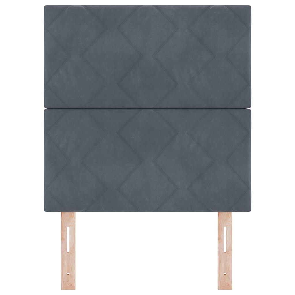 vidaXL Kopfteil mit Kopfteil Dunkelgrau 80 cm Samt