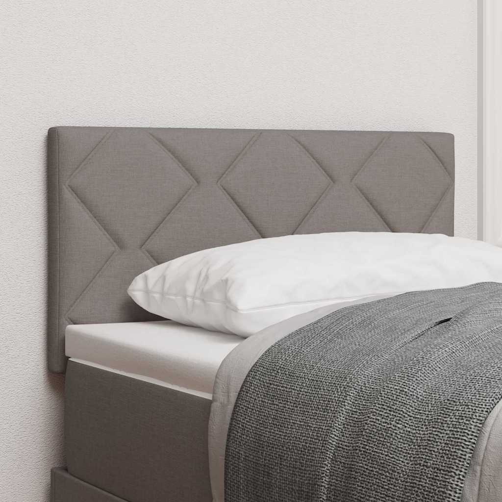 vidaXL Kopfteil mit LED-Lichtleisten mit Kopfteil Hellgrau 80 cm Stoff