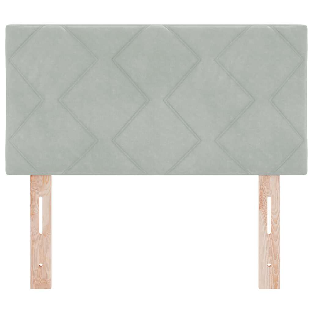 vidaXL LED Kopfteil mit Kopfteil Hellgrau 80 cm Kunstleder