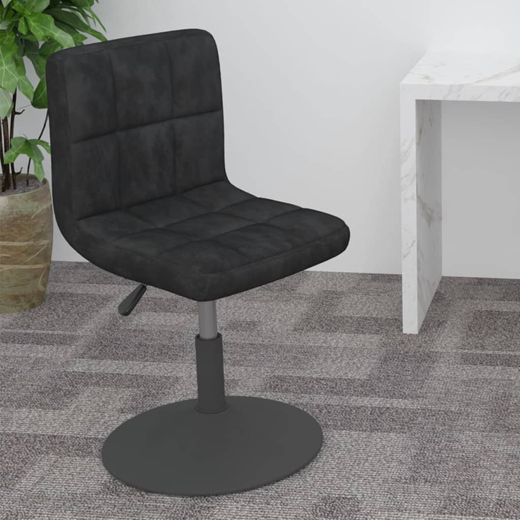 vidaXL Barhocker Drehbar Schwarz Samt