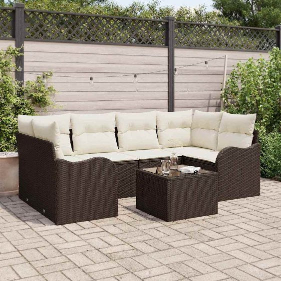 Gartensofa-set Schwarz 55 x 55 x 37 cm Poly-Rattan