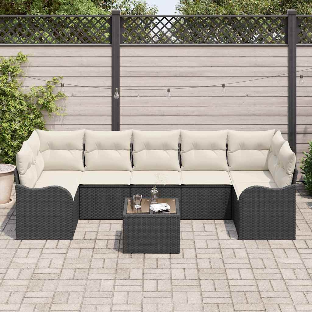 Gartensofa-set Schwarz 55 x 55 x 37 cm Poly-Rattan