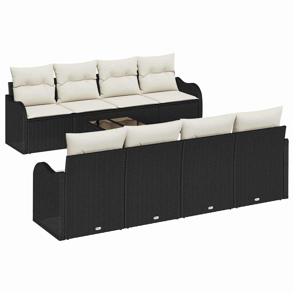 Gartensofa-set Schwarz 55 x 55 x 37 cm Poly-Rattan