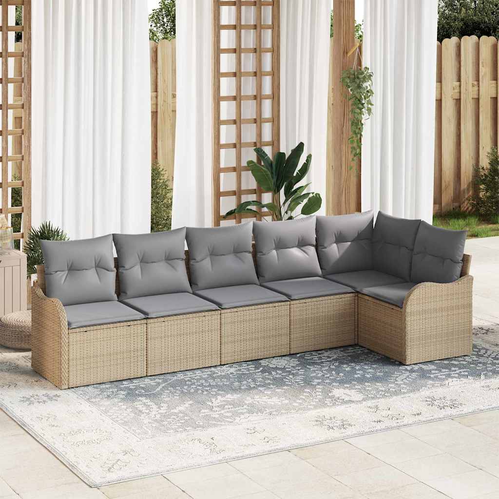 Gartensofa-set Schwarz Poly-Rattan