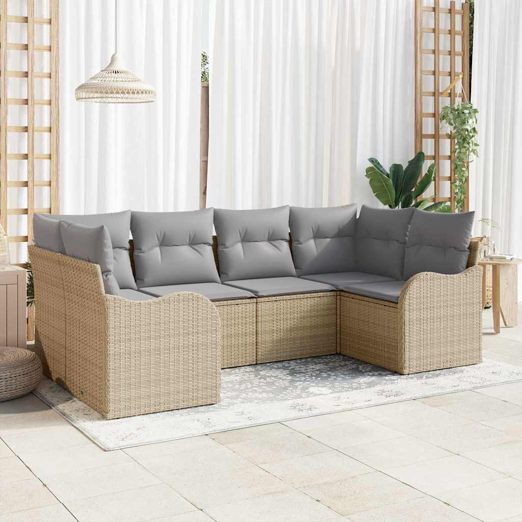 Gartensofa-set Schwarz Poly-Rattan