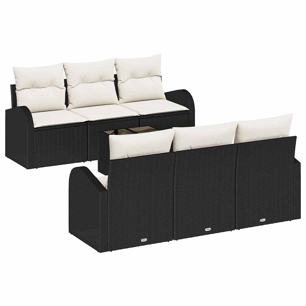 Gartensofa-set Schwarz 55 x 55 x 37 cm Poly-Rattan