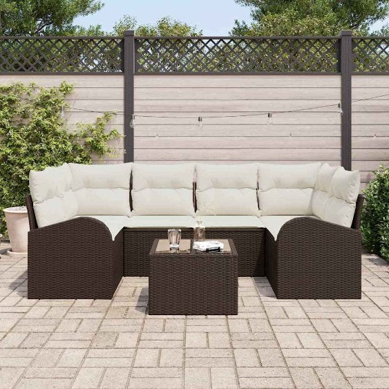 Gartensofa-set Schwarz 55 x 55 x 37 cm Poly-Rattan