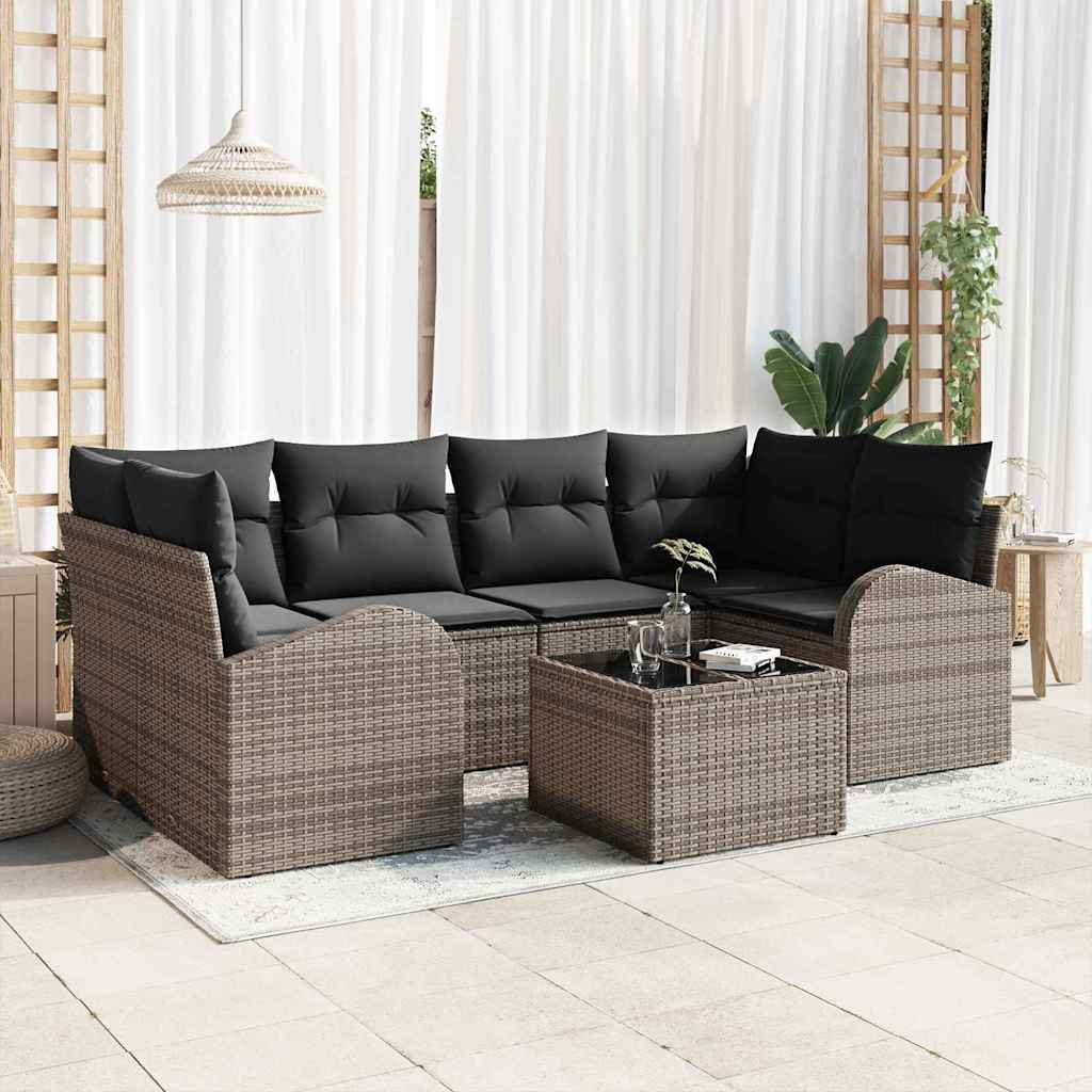 Gartensofa-set Schwarz 55 x 55 x 37 cm Poly-Rattan