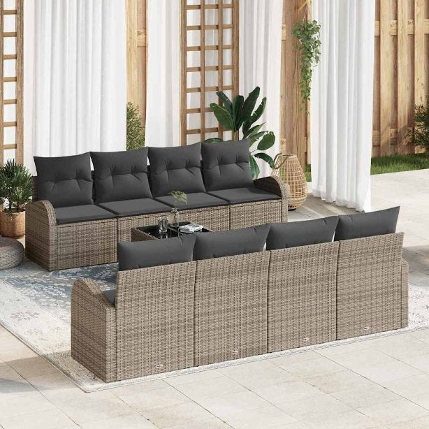 Gartensofa-set Schwarz 55 x 55 x 37 cm Poly-Rattan