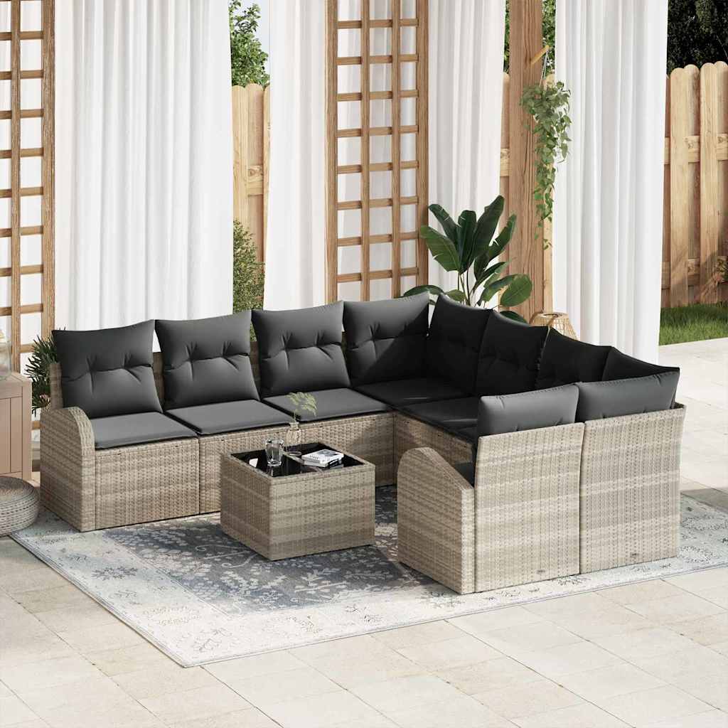 Gartensofa-set Schwarz 55 x 55 x 37 cm Poly-Rattan