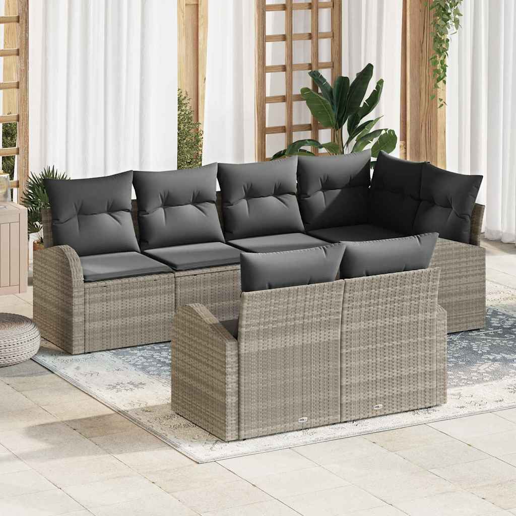Gartensofa-set Schwarz Poly-Rattan