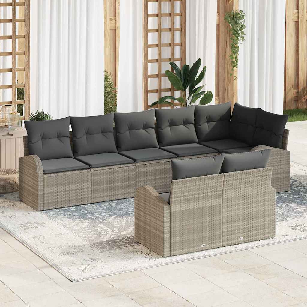 Gartensofa-set 8 pcs Poly-Rattan