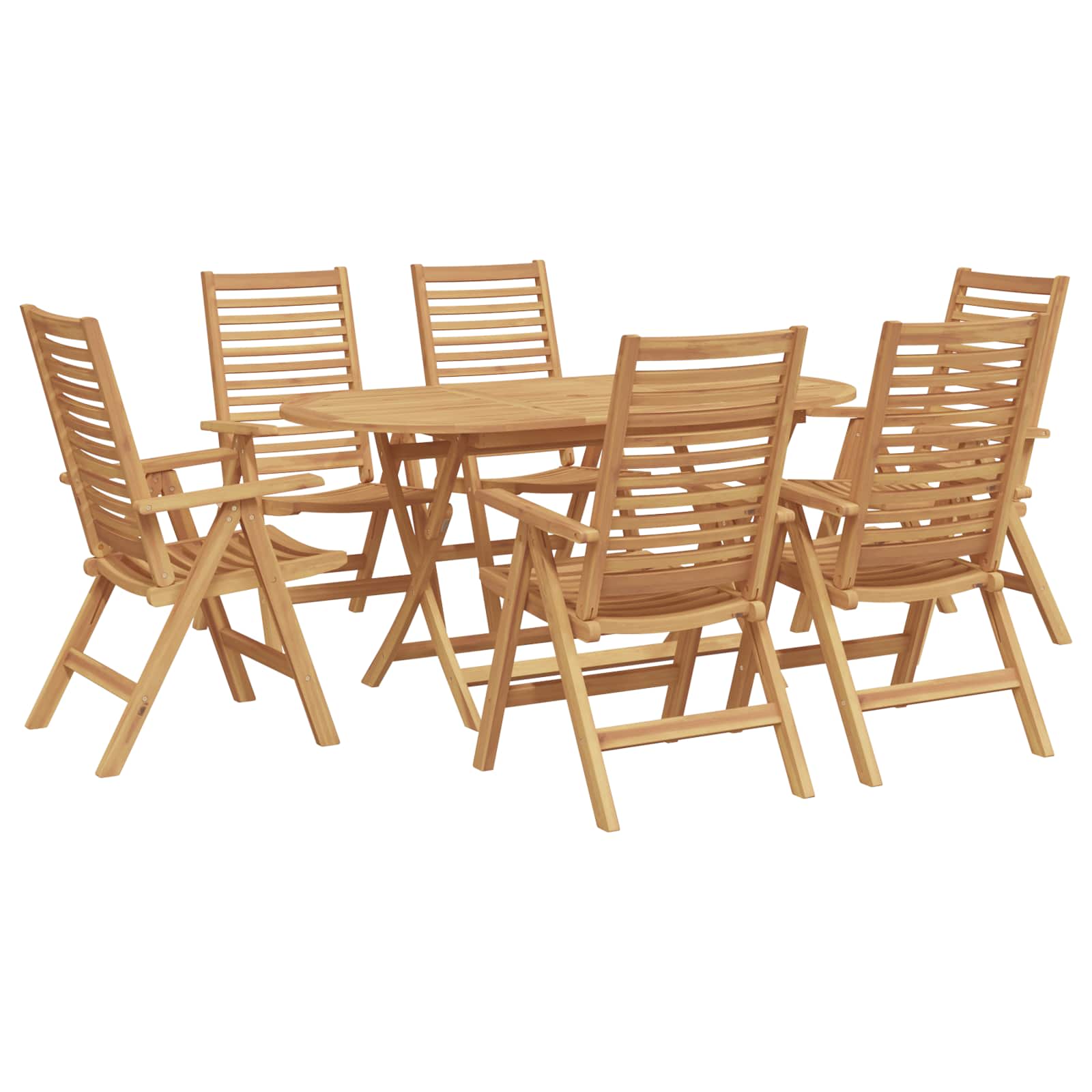 Garten Essgruppe 5 pcs Braun Massivholz Teak