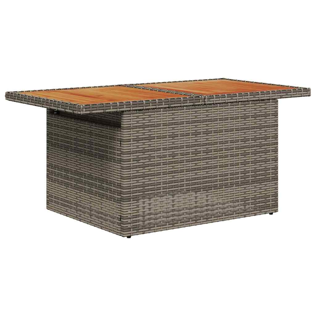 Garten-Sofa-Set mit Speicher 6 pcs Schwarz Poly Rattan