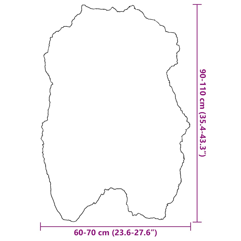 vidaXL Sitzauflage aus Isländischem Schafspelz Creme 70x110 cm