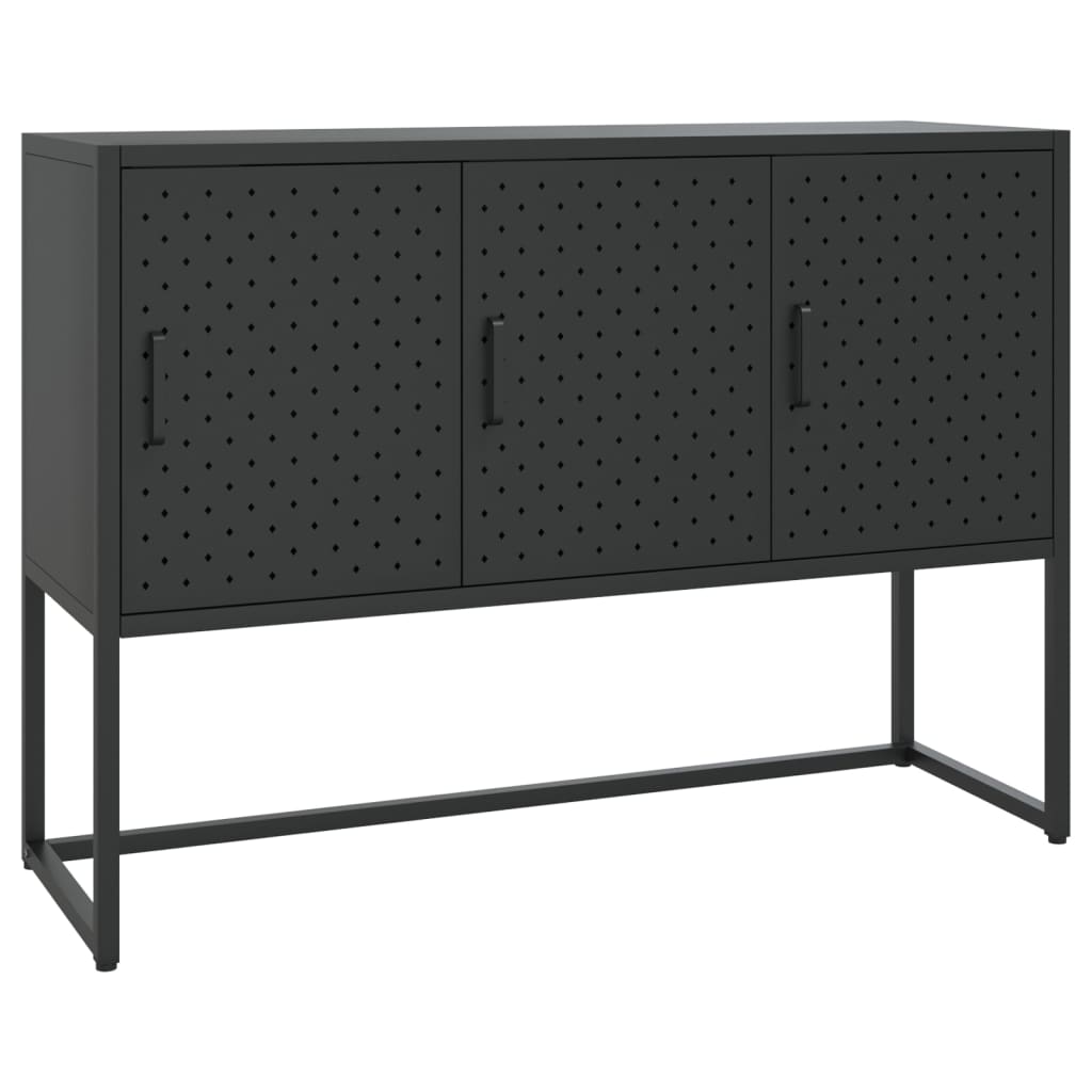 vidaXL Sideboard Schwarz 105x35x75 cm Stahl