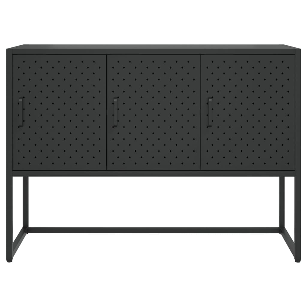vidaXL Sideboard Schwarz 105x35x75 cm Stahl