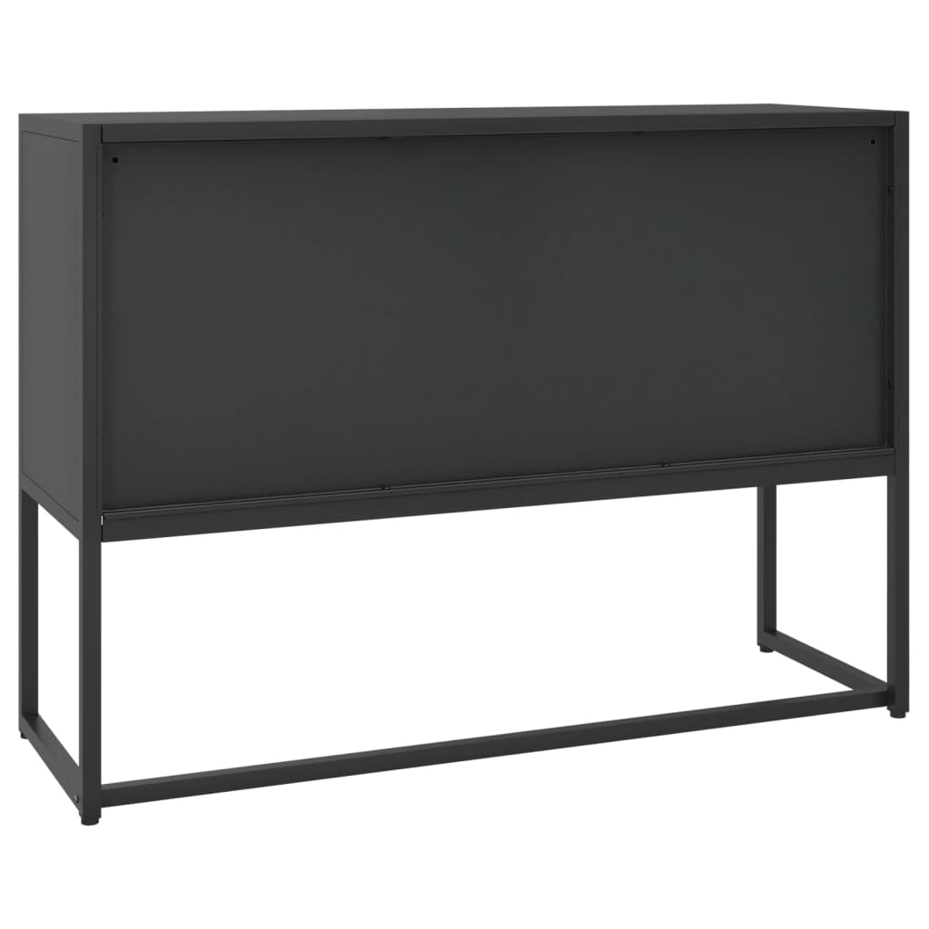 vidaXL Sideboard Schwarz 105x35x75 cm Stahl