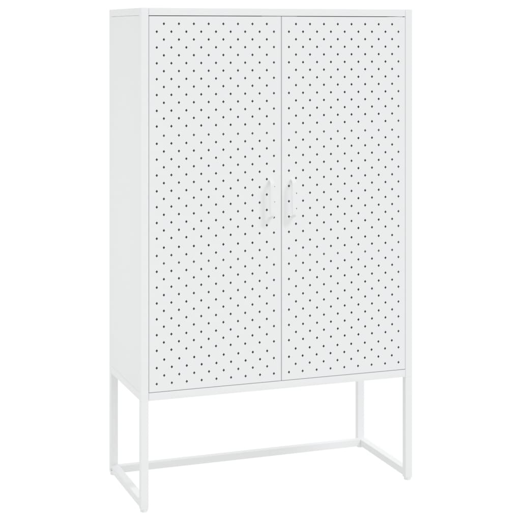vidaXL Highboard Weiß 80x35x135 cm Stahl