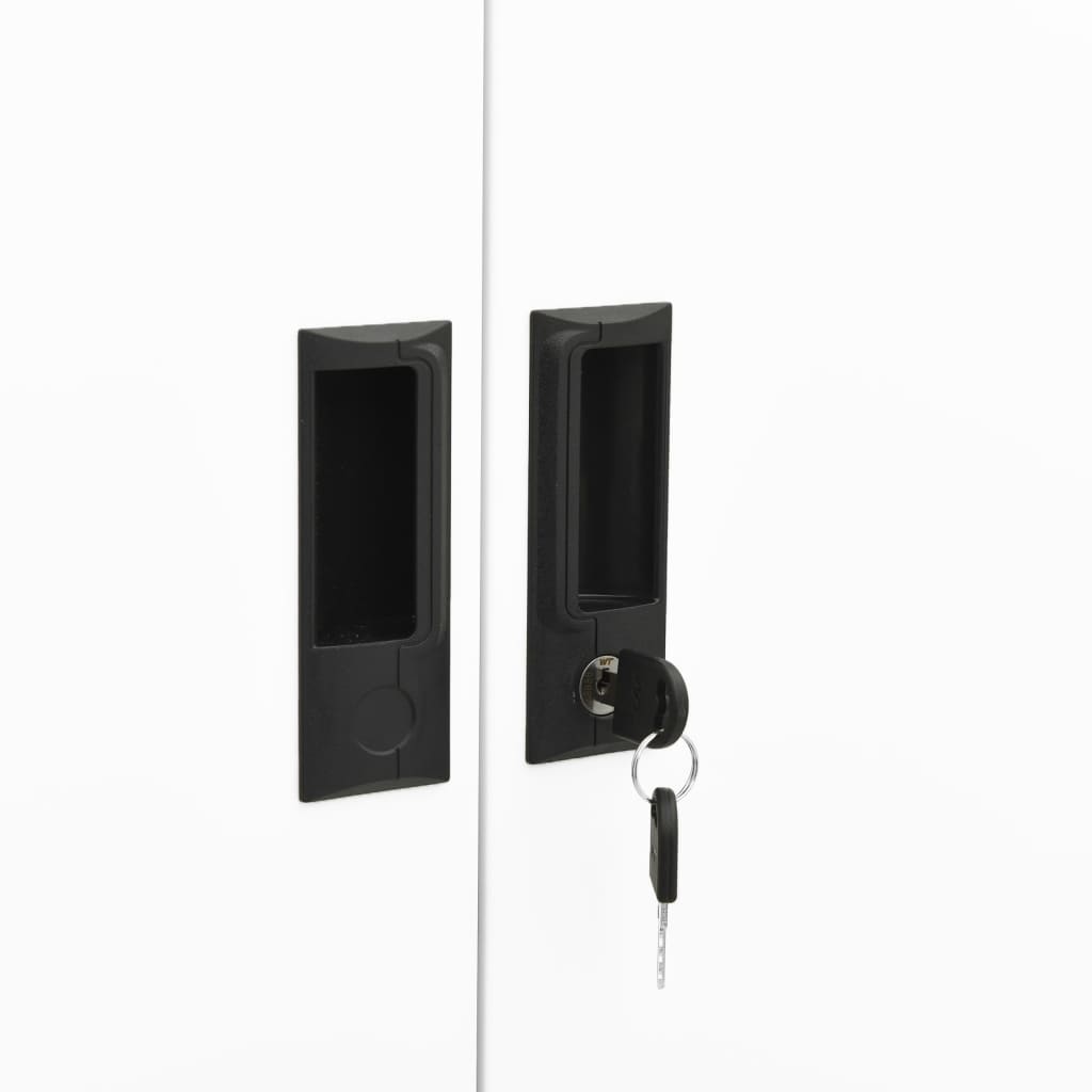 vidaXL Büroschrank Weiß 90x40x180 cm Stahl