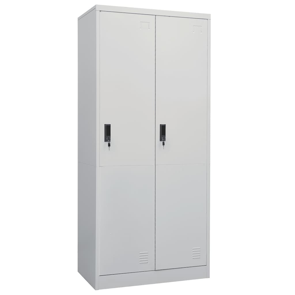 vidaXL Kleiderschrank Weiß 80x50x180 cm Stahl