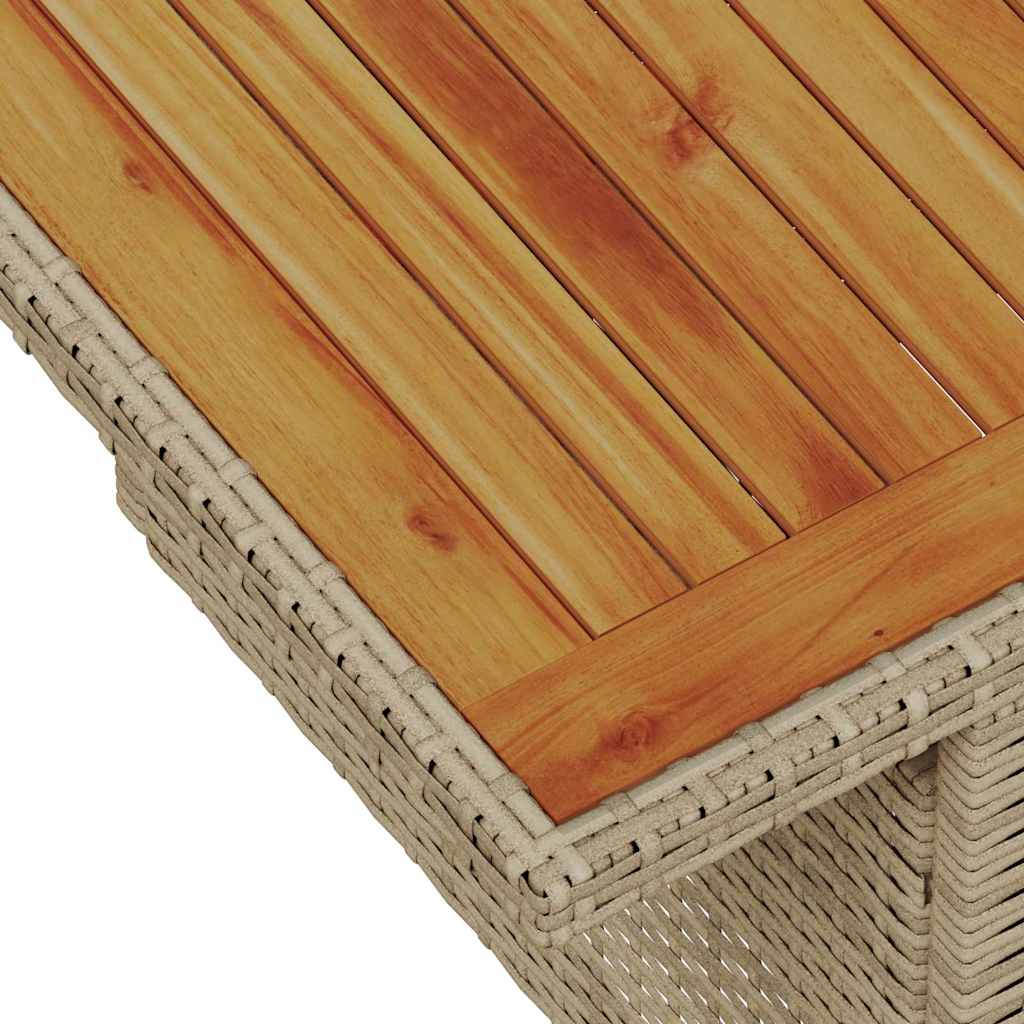 Garten-Sofa-Set mit Kissen mit Speicher 7 pcs Beige Poly Rattan