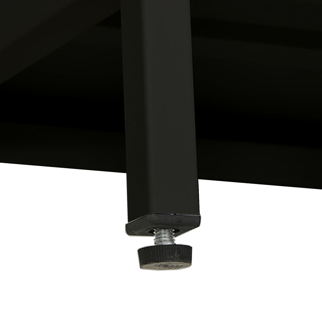 vidaXL TV-Schrank Schwarz 90x30x44 cm Stahl und Glas