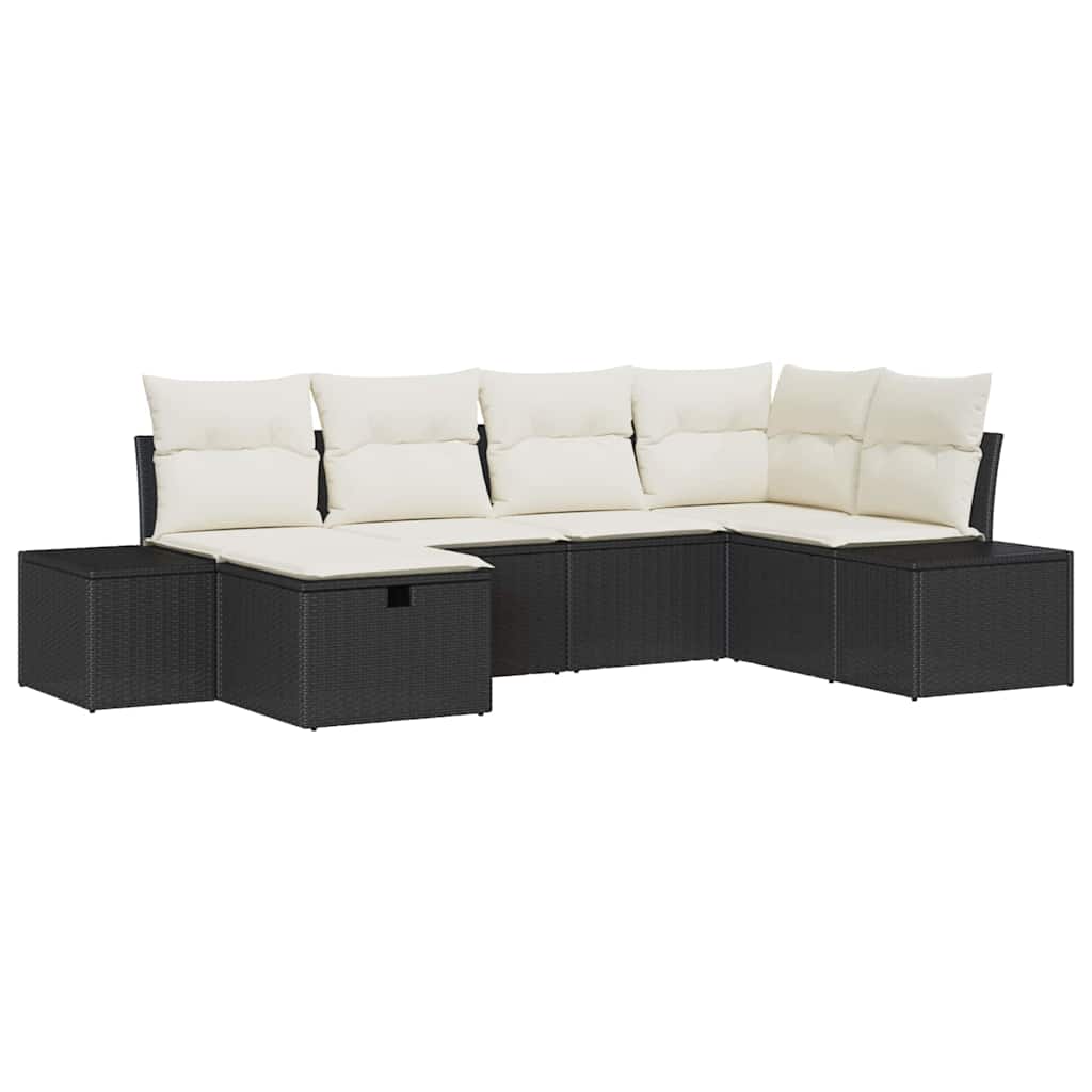 vidaXL Sofa Set mit Kissen 7 pcs Poly-Rattan