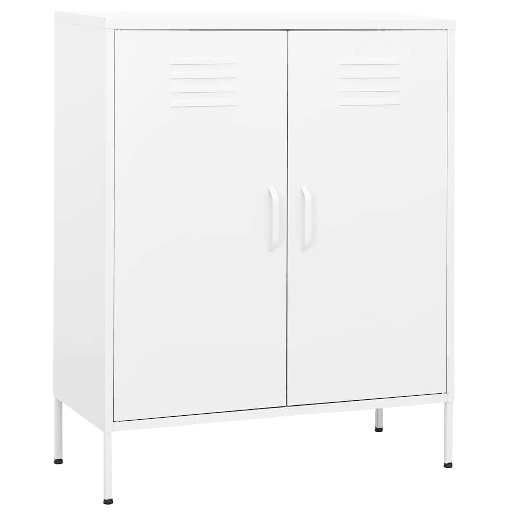 vidaXL Beistellschrank Olivgrün 80x35x101,5 cm Stahl
