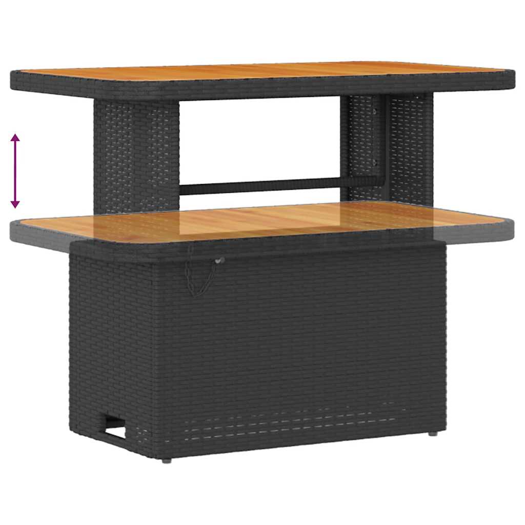 vidaXL Garten-Sofa-Set 10 pcs Schwarz Poly-Rattan