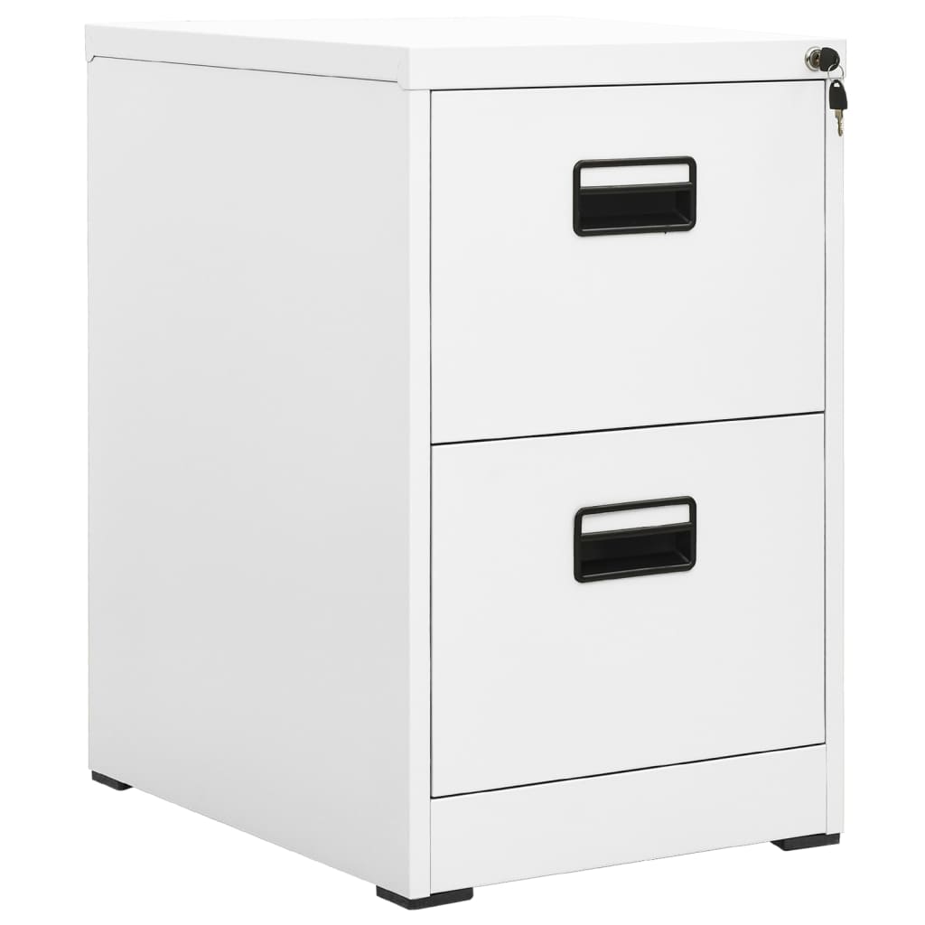 vidaXL Aktenschrank Weiß 46x62x72,5 cm Stahl