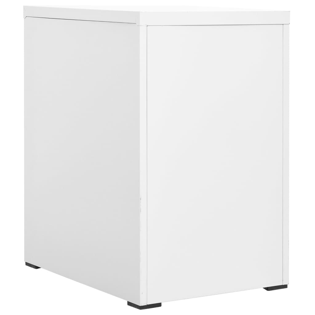 vidaXL Aktenschrank Weiß 46x62x72,5 cm Stahl