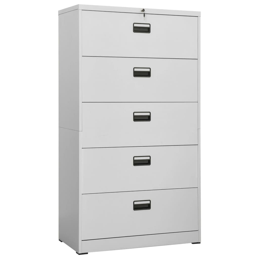 vidaXL Aktenschrank Weiß 90x46x72,5 cm Stahl