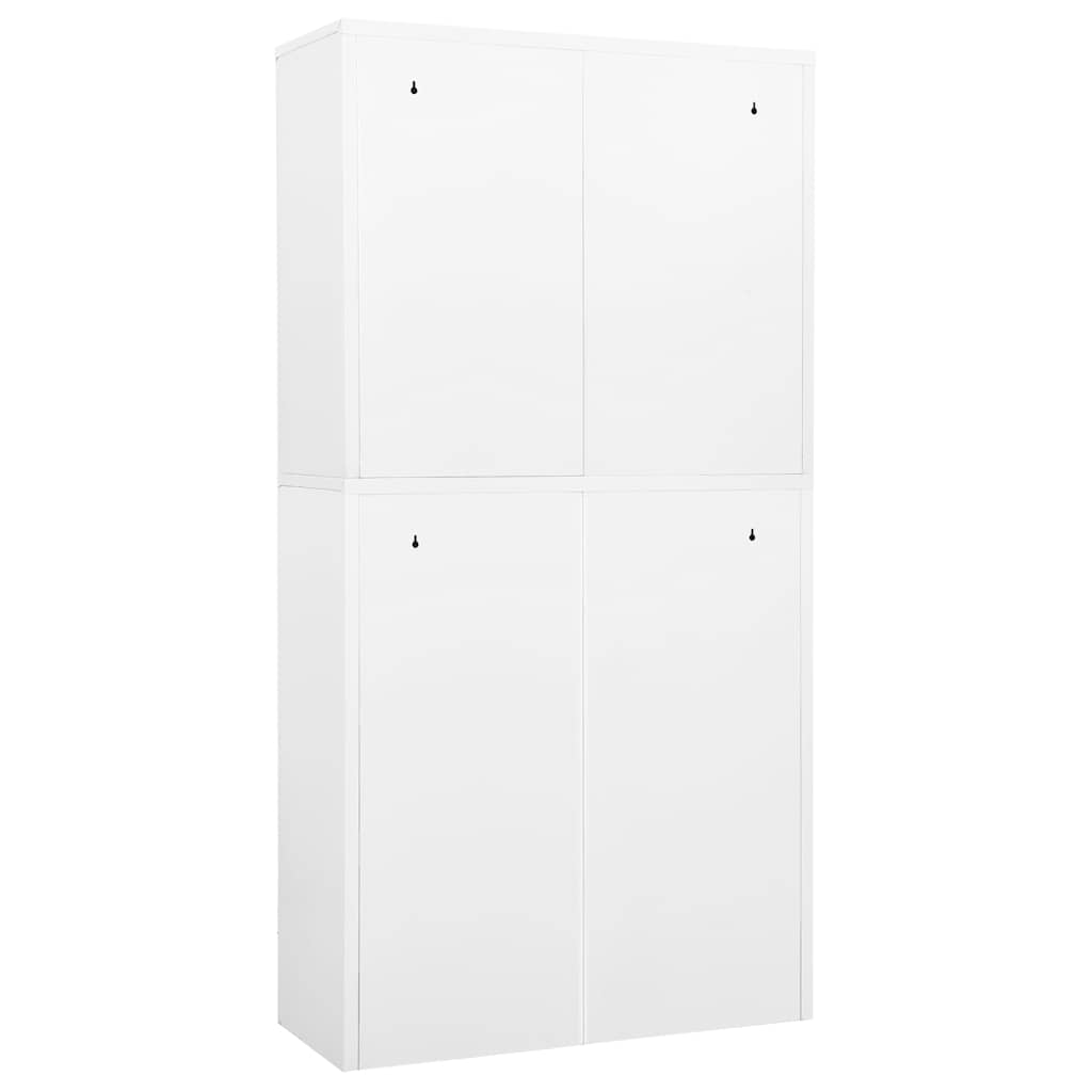 vidaXL Büroschrank Weiß 90x40x180 cm Stahl