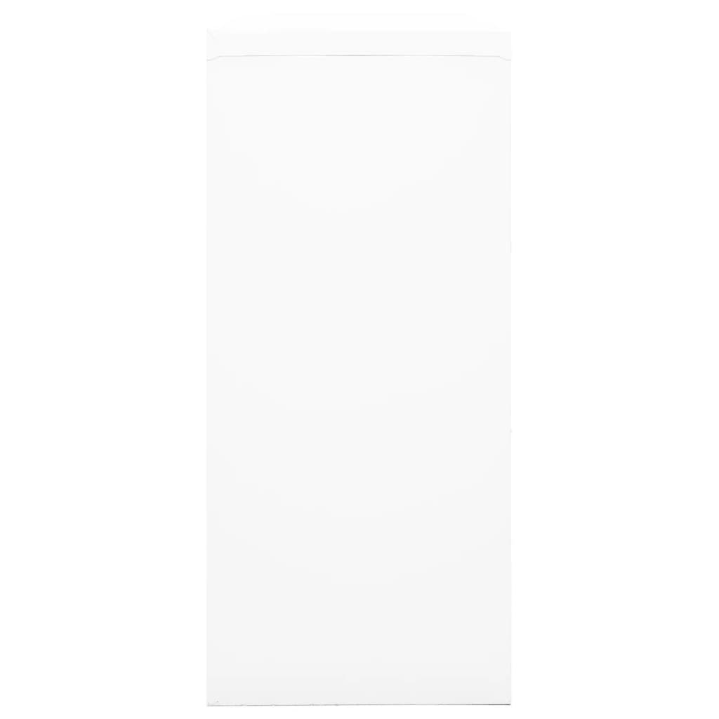 vidaXL Schrank mit Schiebetür Weiß 90x40x90 cm Stahl