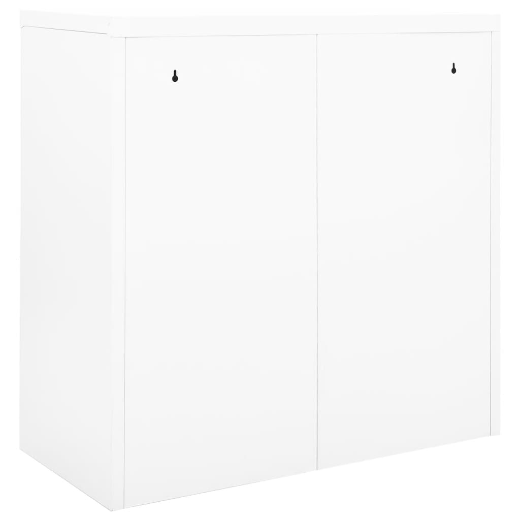 vidaXL Schrank mit Schiebetür Weiß 90x40x90 cm Stahl